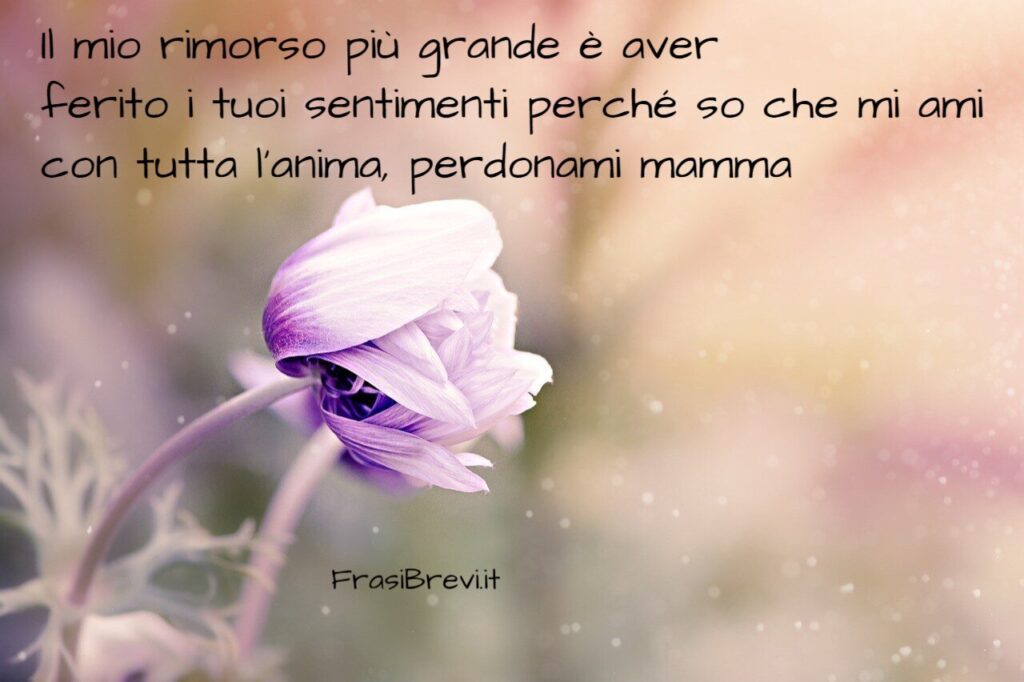 Frasi per chiedere scusa alla mamma