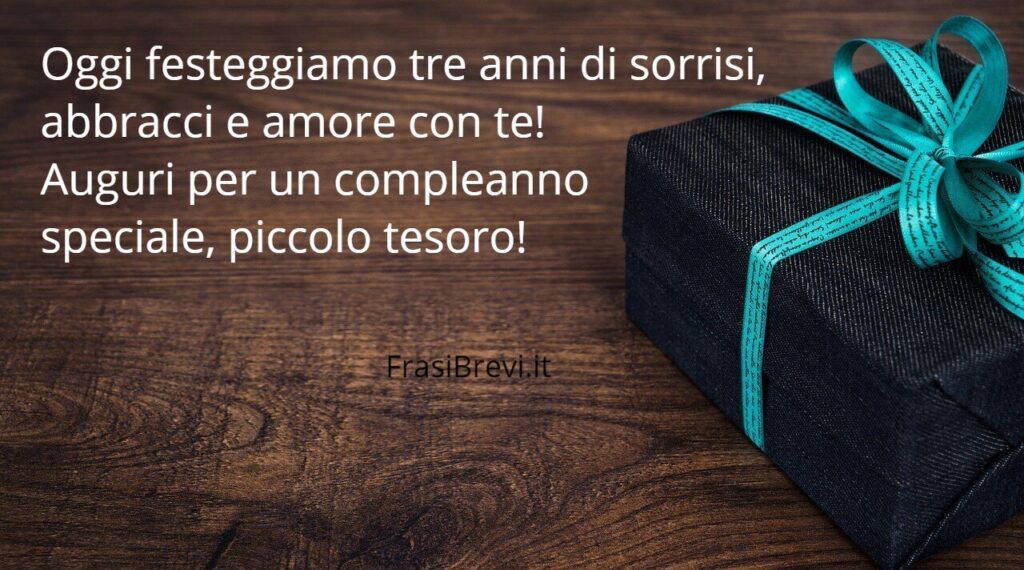 frasi di compleanno per i tre anni