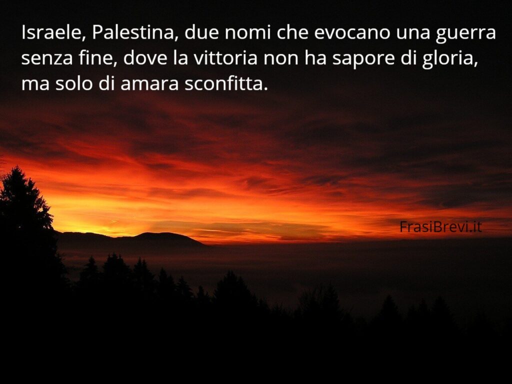 Frasi sulla guerra tra Israele e Palestina